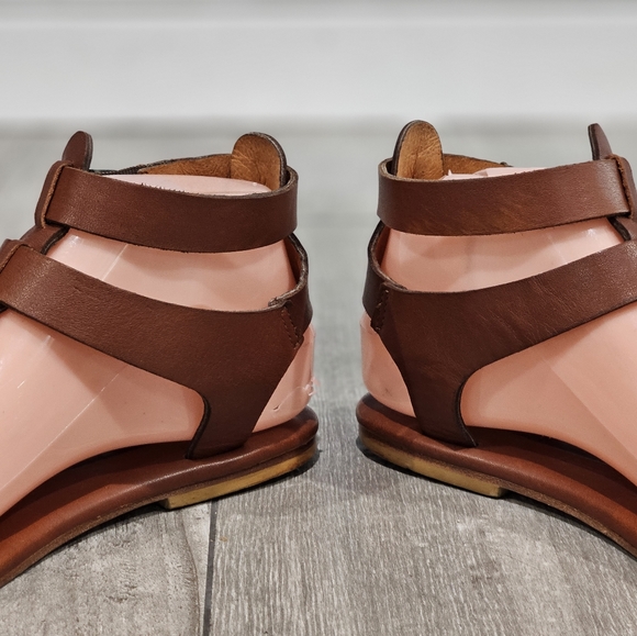 MATT BERNSON Brown Leather Studded Gladiator Sandals 7M - Picture 4 of 8